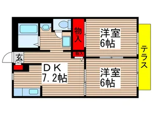 ジョリエ勝田台【1階】の間取り