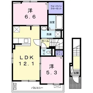 アンフィニ ボヌール【2階】の間取り