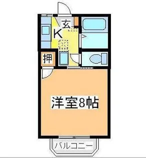 グランドハイツB棟【2階】の間取り
