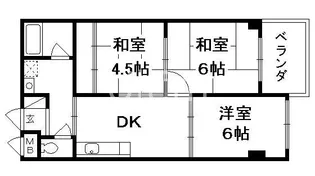 ヴィエントだいご【2階】の間取り