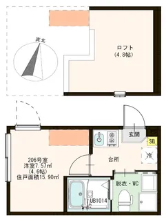 ハーモニーテラス青井XI【2階】の間取り