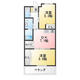 ウィンビュ三ッ沢【1階】の間取り