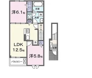 メゾン ド ソレイユ【2階】の間取り