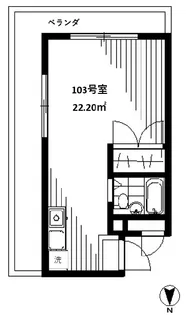 フレクション川崎103【3階】の間取り
