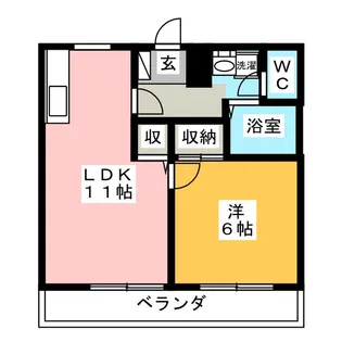サンガーデン有東A【2階】の間取り