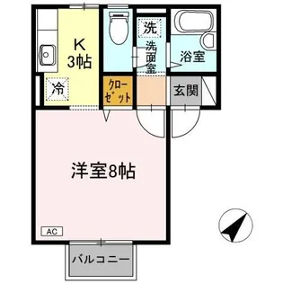 タクトハイツ日浅II【2階】の間取り