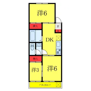 高島平ローヤルコーポ【5階】の間取り