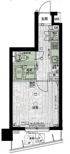パークウェル文京千石【1階】の間取り