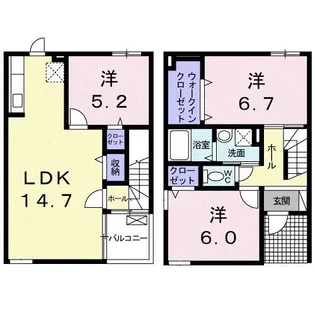 グレイスフル【1階】の間取り