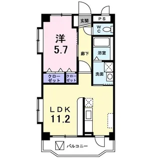 シティーハイツ高原【2階】の間取り