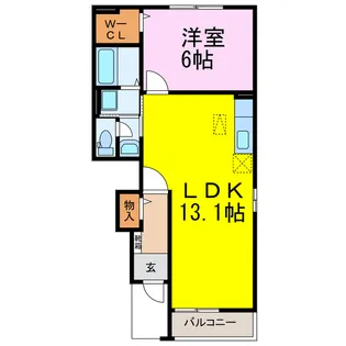 カーサ フェリーチェ【1階】の間取り