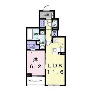 ソレアード コート【1階】の間取り