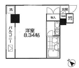 アズール上野【6階】の間取り