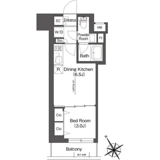 BLUROCK後楽園【9階】の間取り