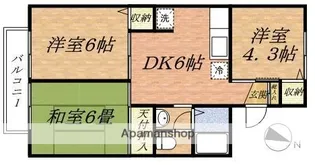 サンヴィレッヂ宮久保B【1階】の間取り