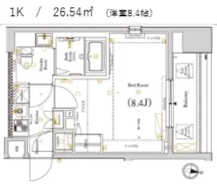GALICIA中野弥生町【4階】の間取り