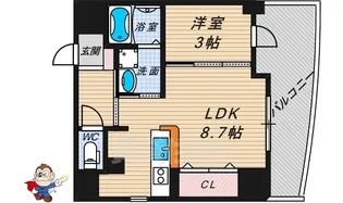 クリスタルクォーツ楠葉朝日【3階】の間取り