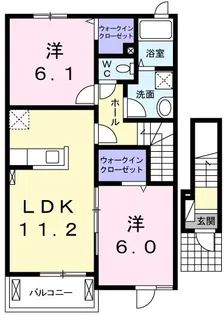 アンバーコート【2階】の間取り