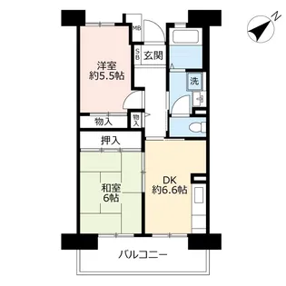 URフレール浜山【9階】の間取り