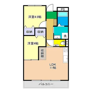 高見マンション【2階】の間取り
