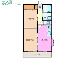 シャトレ桑名【6階】の間取り