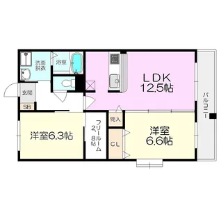 アビタシオンデュプルミエ【3階】の間取り