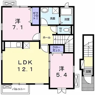 エストR【2階】の間取り