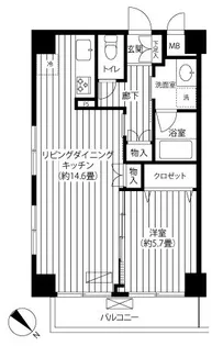 ハイキャスト大山【2階】の間取り