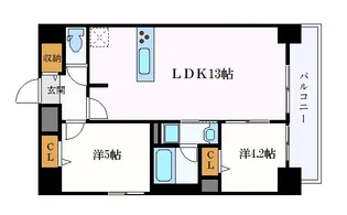 プレサンス丸の内フォート【14階】の間取り