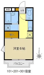 サンモール松崎【1階】の間取り