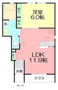 グロン ソレイユ小田原【1階】の間取り