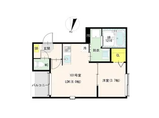 Le Repos西新井【1階】の間取り