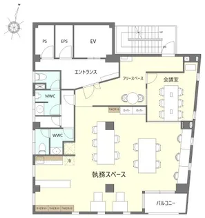 川口幸町セットアップオフィス(内見予約/申込進捗用)【6階】の間取り