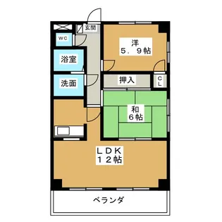 グローリアス21【1階】の間取り