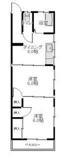 コーポ落合【1階】の間取り