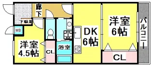 花づつみ守口【5階】の間取り