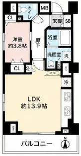 ディアスタ早稲田諏訪通り【6階】の間取り
