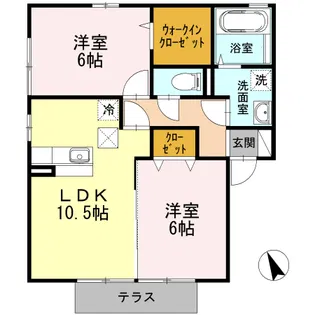 ラ スール A【1階】の間取り