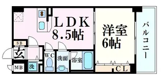 CODE西宮甲子園口【5階】の間取り