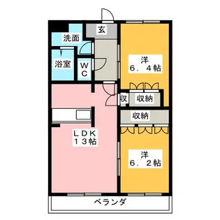 ハイムフローラ【2階】の間取り