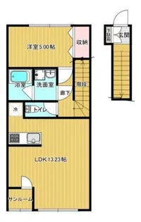 ブルジェオンB【2階】の間取り