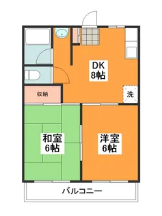 ハイネス桜井【2階】の間取り