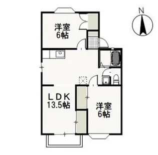 ファミーユ・ビボC【2階】の間取り