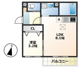 TKハイツ一番館【1階】の間取り