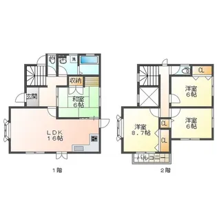 三重県四日市市桜花台2【一戸建】の間取り
