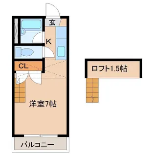 TOKOハイツ【2階】の間取り