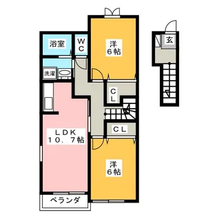 グレイスA【2階】の間取り