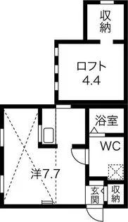 愛知県名古屋市千種区橋本町2【アパート】の間取り
