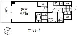 エスリード神戸グランドール【10階】の間取り
