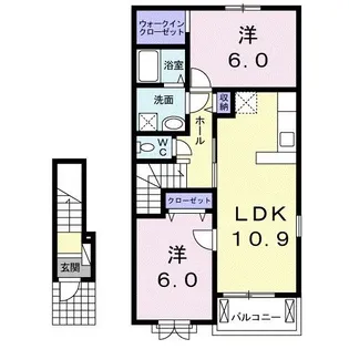 コート・アコール B【2階】の間取り